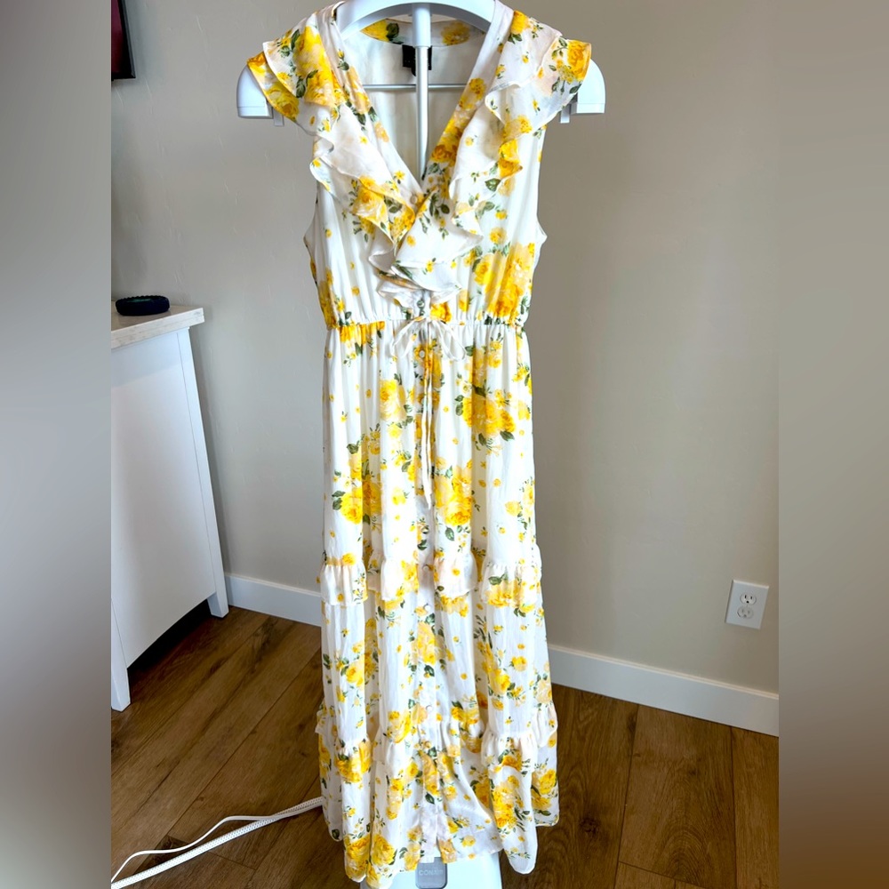 Yellow Floral Maxi Dress